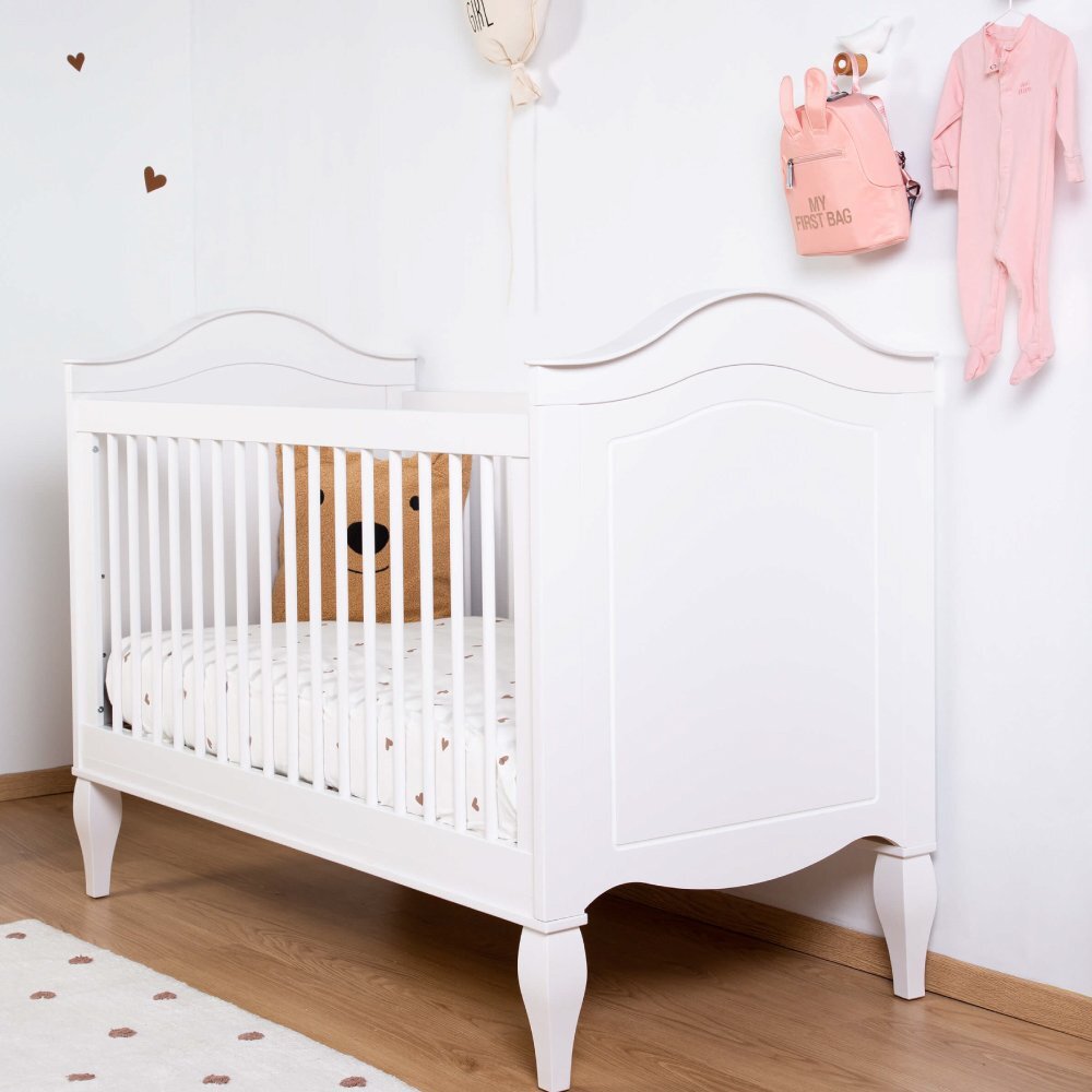 Childhome Patut Romantic White 70x140 cm MDF pin alb
