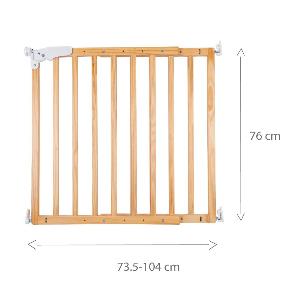 Childhome Poarta de siguranta lemn Maestro 73.5-104 cm natural