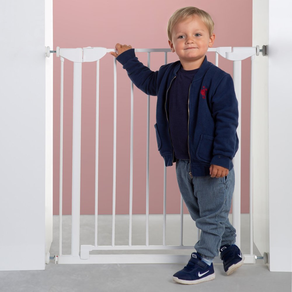 Childhome Poarta de siguranta metal Eltra Doorgate Pressure 75-81 cm alb