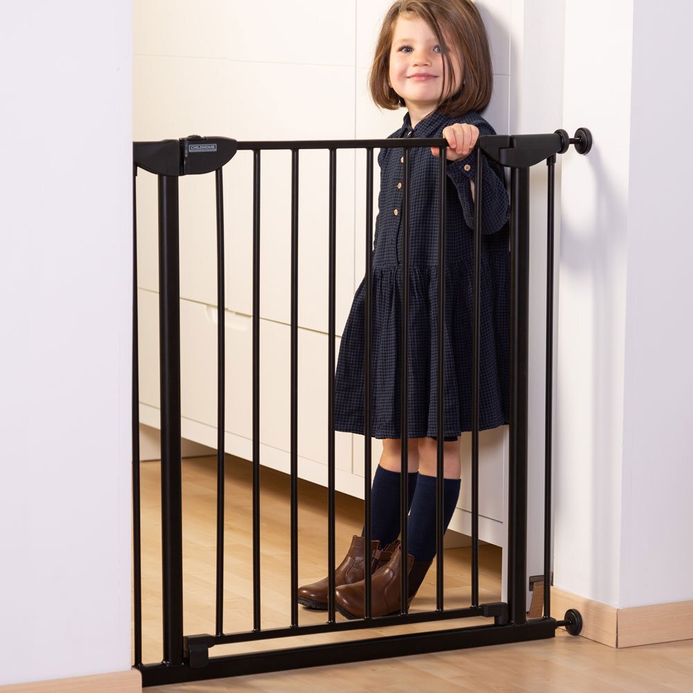 Childhome Poarta de siguranta metal Eltra Doorgate Pressure 75-81 cm negru