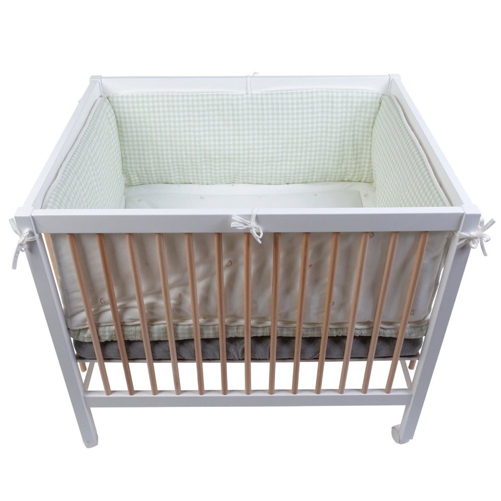Childhome Protectie patut 35x340 cm jerse muselina verde