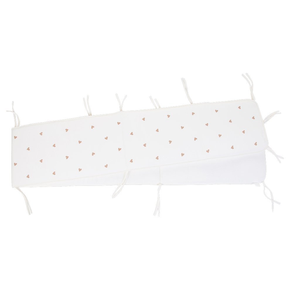 Childhome Protectie patut 35x340 cm JerseMuselina inimioare