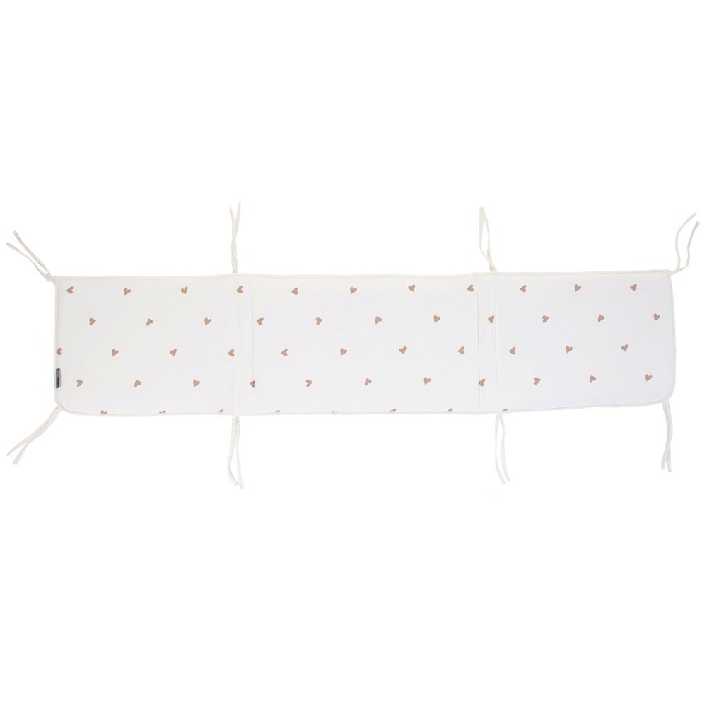 Childhome Protectie patut Jerse Muselina 35x170 cm inimioare