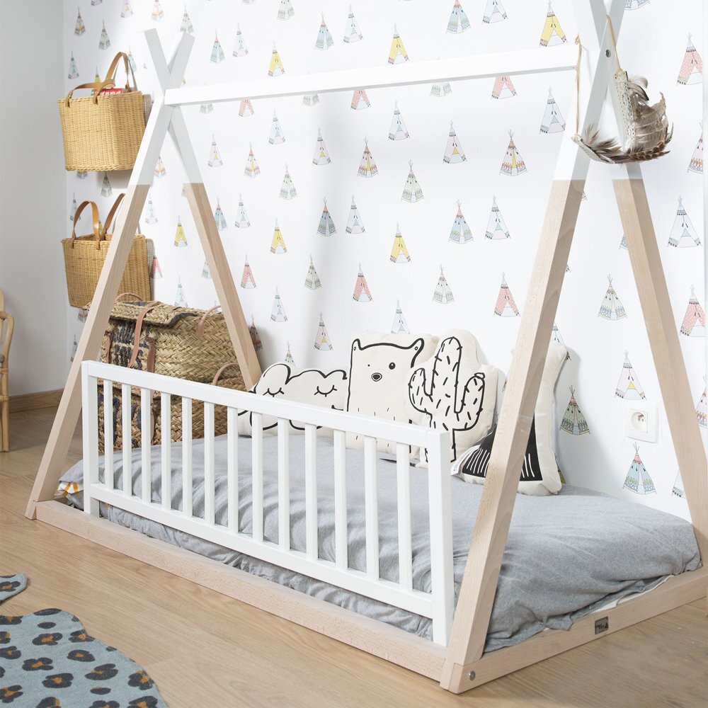 Childhome Protectie pentru pat 120 cm fag natur