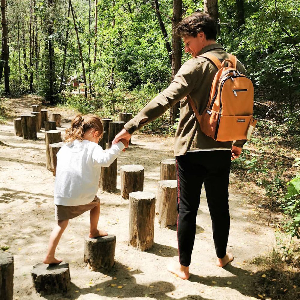 Childhome Rucsac de infasat piele ecologica Maro