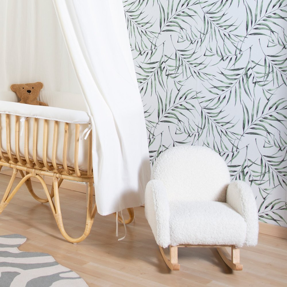 Childhome Scaun balansoar pentru copii Teddy alb