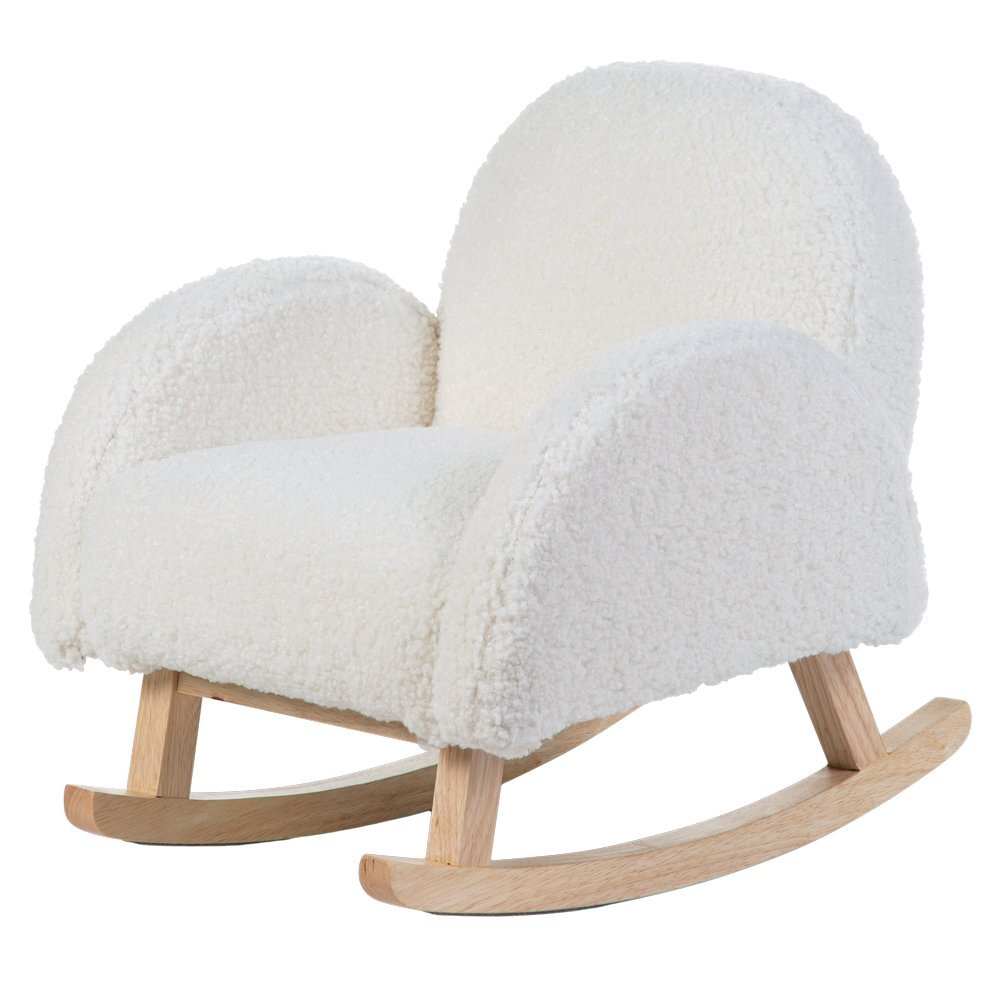 Childhome Scaun balansoar pentru copii Teddy alb