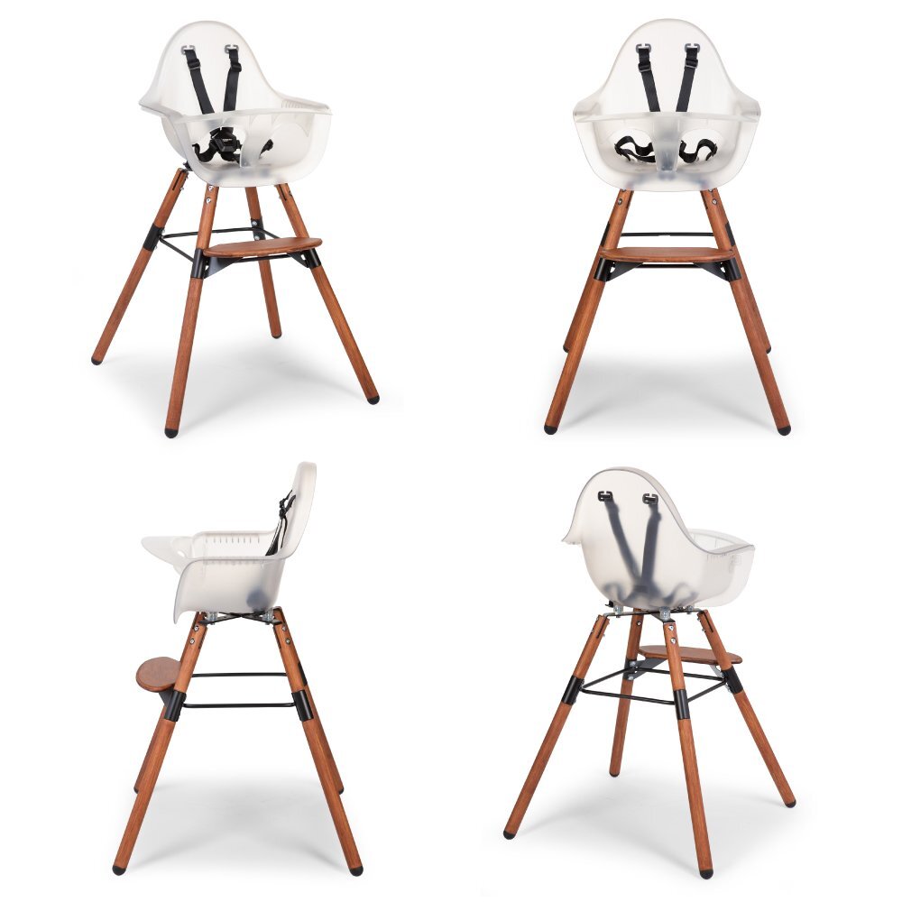 Childhome Scaun de masa reglabil in inaltime Evolu 2 natural inchisalb transparent