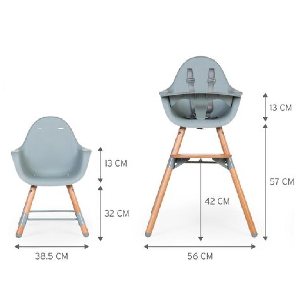 Childhome Scaun de masa reglabil in inaltime Evolu 2 NaturalMenta