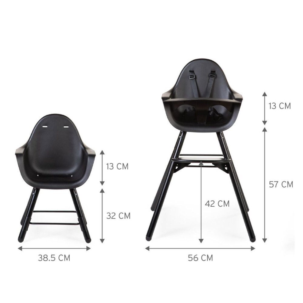 Childhome Scaun de masa reglabil in inaltime Evolu 2 negru