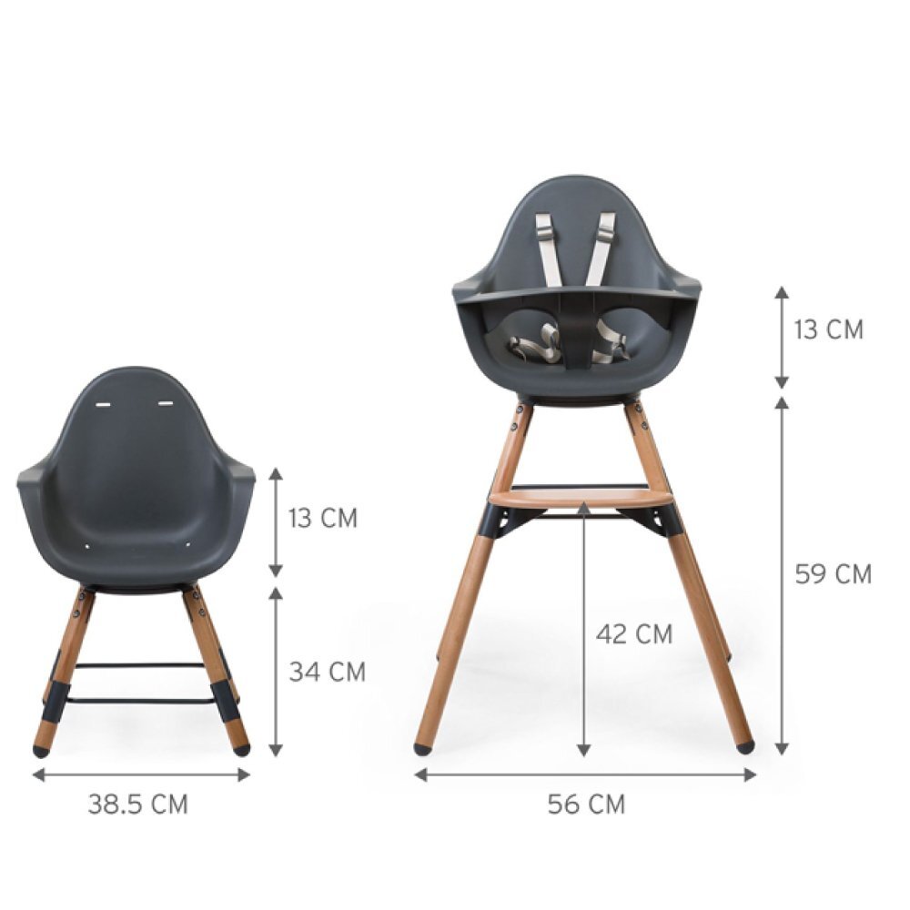 Childhome Scaun de masa reglabil in inaltime Evolu One.80 naturalantracit
