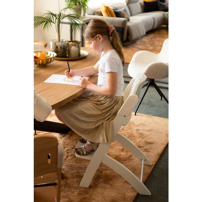 Childhome Scaun de masa reglabil in inaltime Evosit Fag alb
