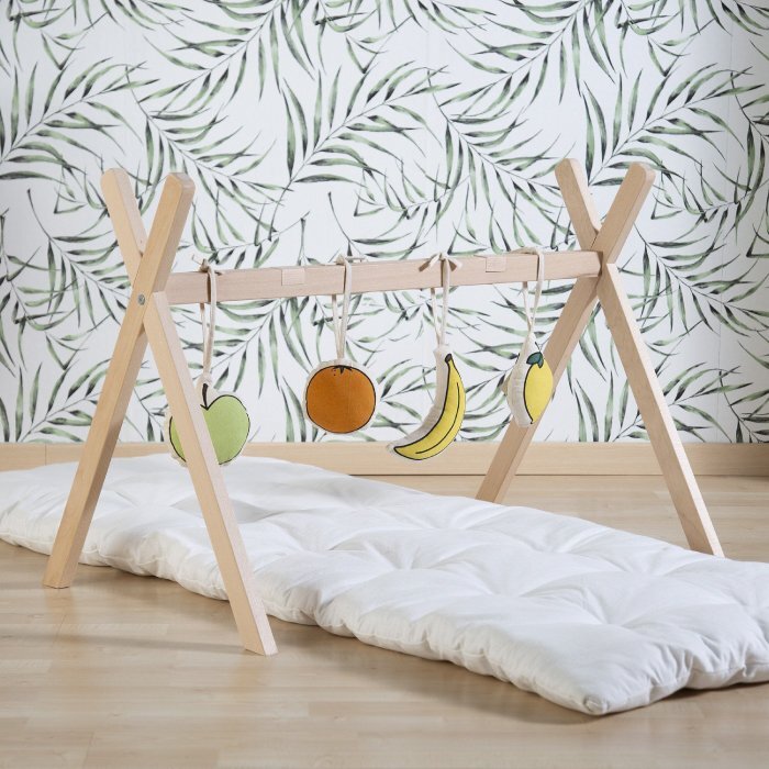 Childhome Suport pentru cos si centru de activitati bebe Moise lemn natural