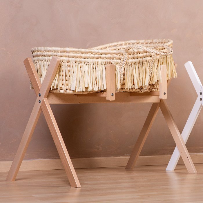 Childhome Suport pentru cos si centru de activitati bebe Moise lemn natural