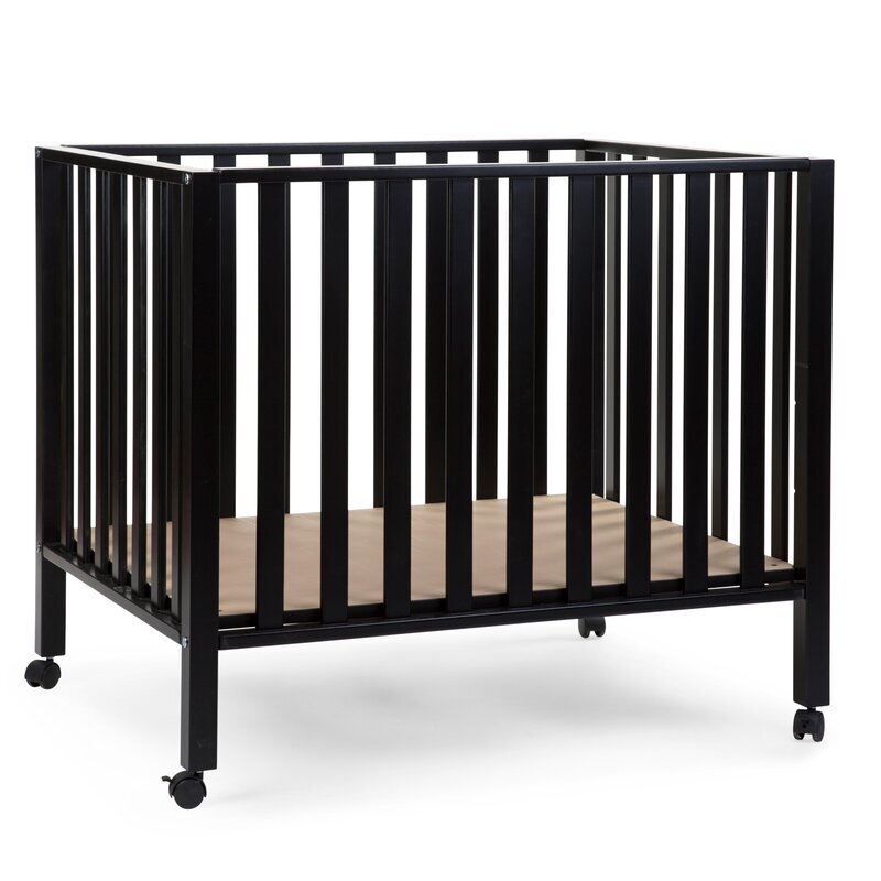 Childhome Tarc 94 cu roti 75x95 cm lemn black