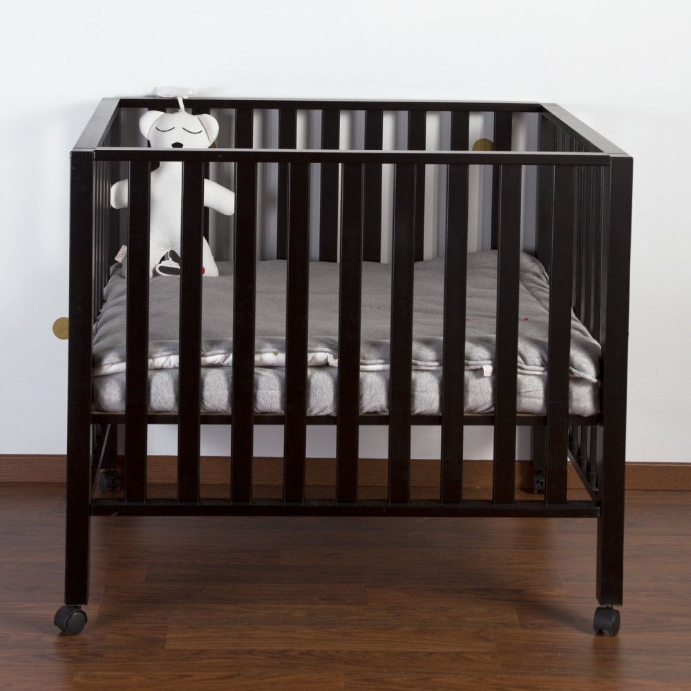 Childhome Tarc 94 cu roti 75x95 cm lemn black