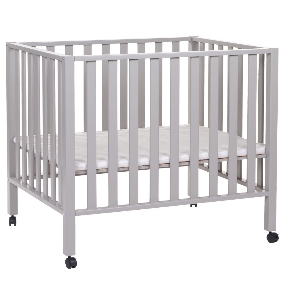 Childhome Tarc 94 cu roti 75x95 cm lemn gri