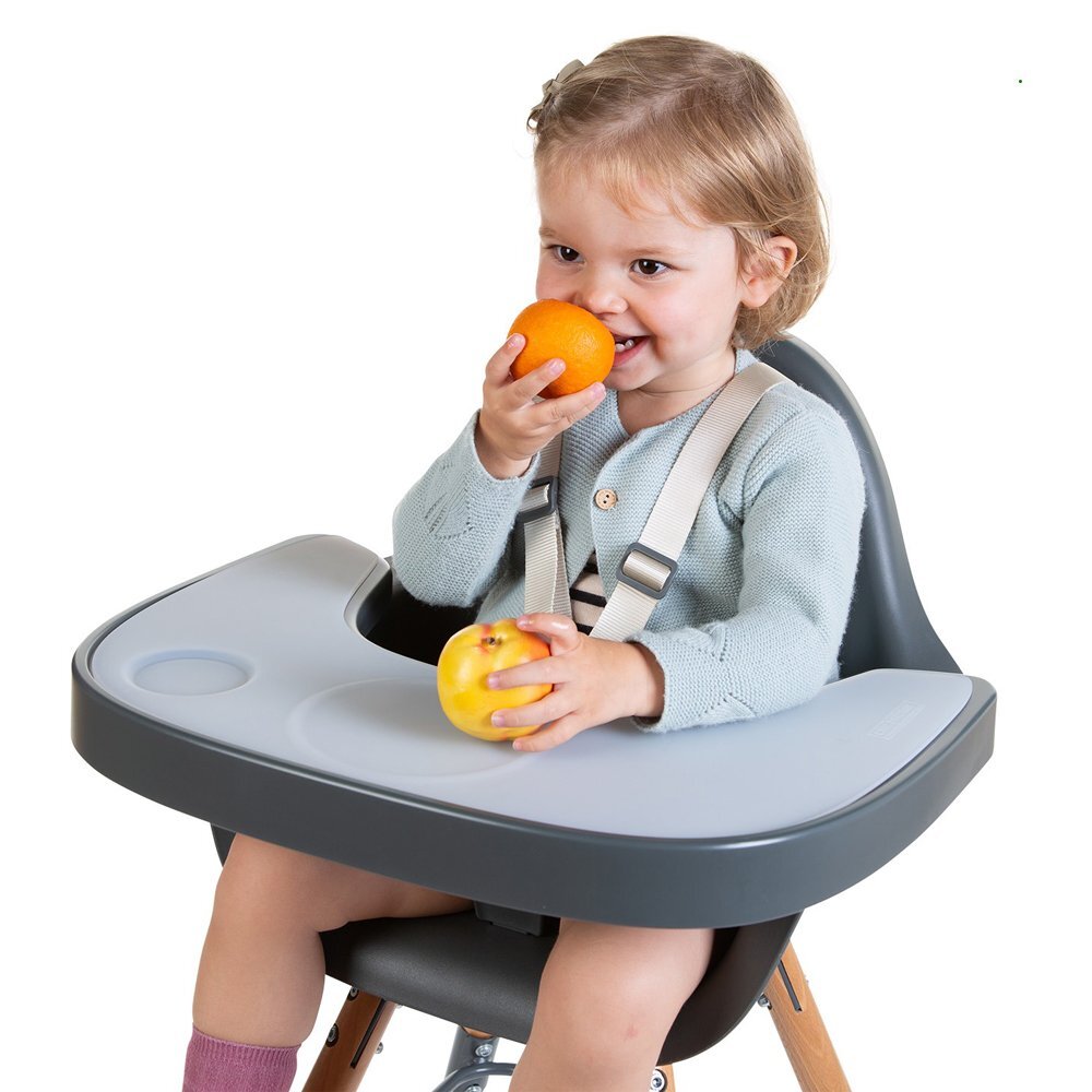 Childhome Tavita scaun de masa Evolu + protectie din silicon antracit