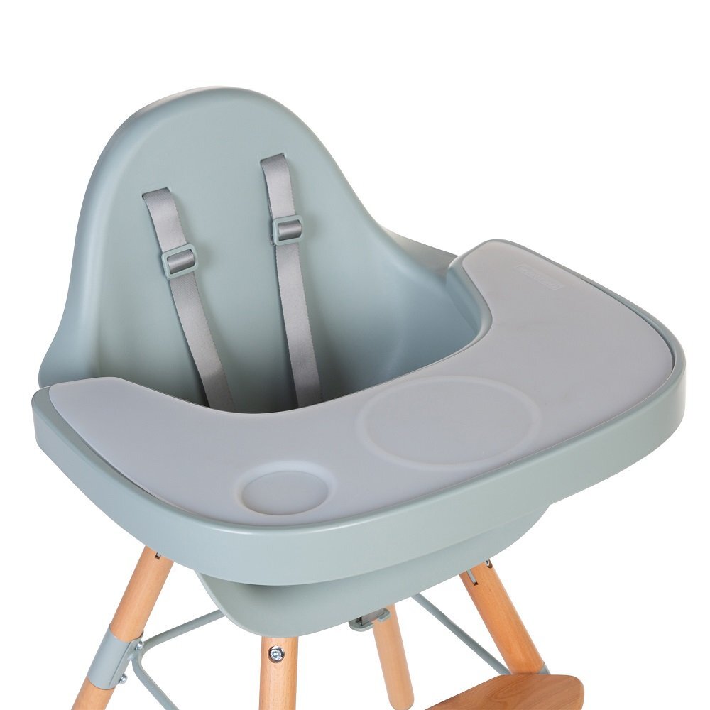 Childhome Tavita scaun de masa Evolu + protectie din silicon menta
