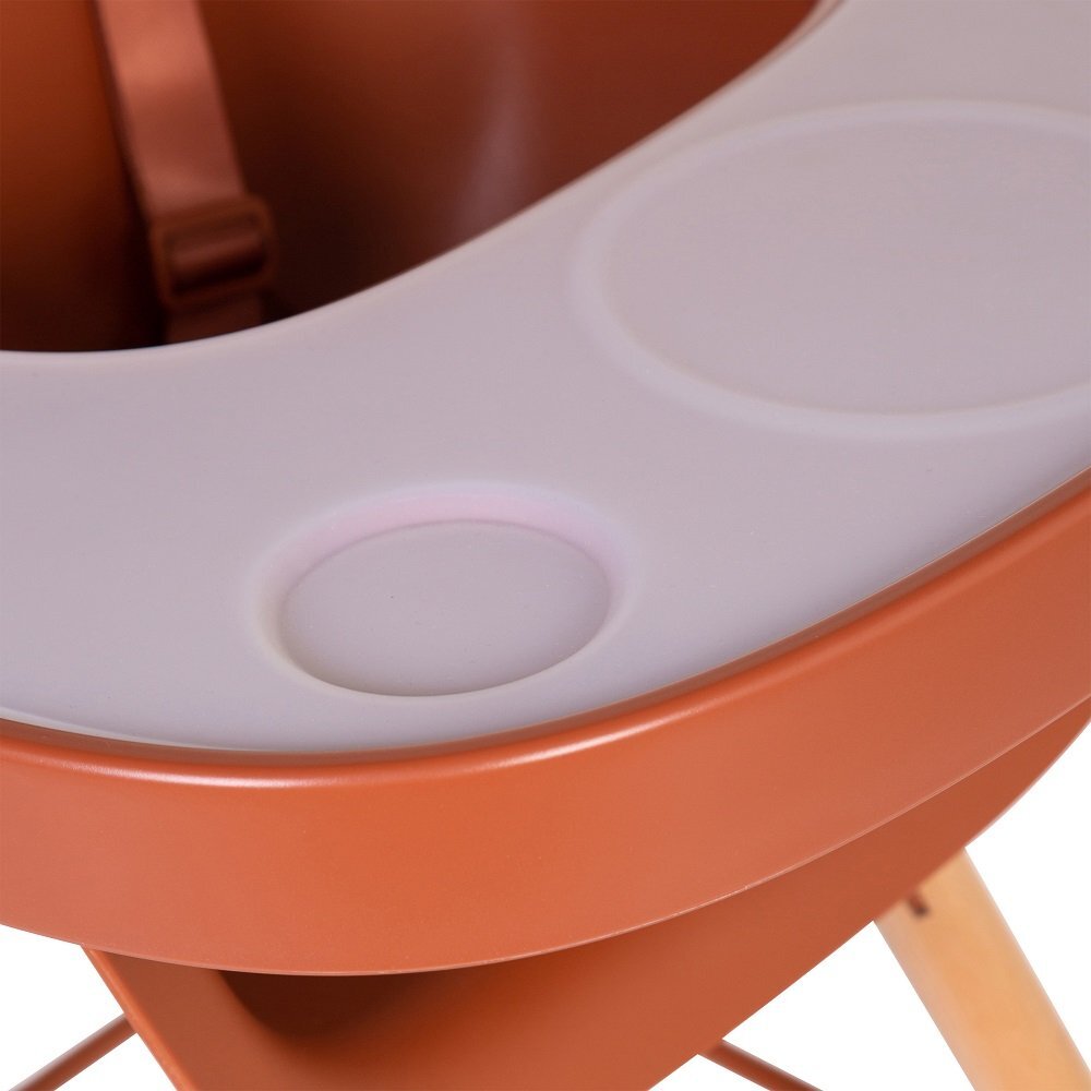 Childhome Tavita scaun de masa Evolu + protectie din silicon ruginiu
