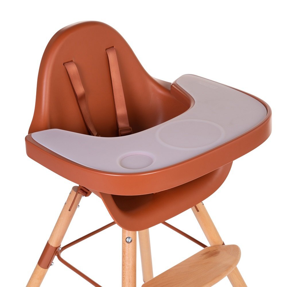 Childhome Tavita scaun de masa Evolu + protectie din silicon ruginiu