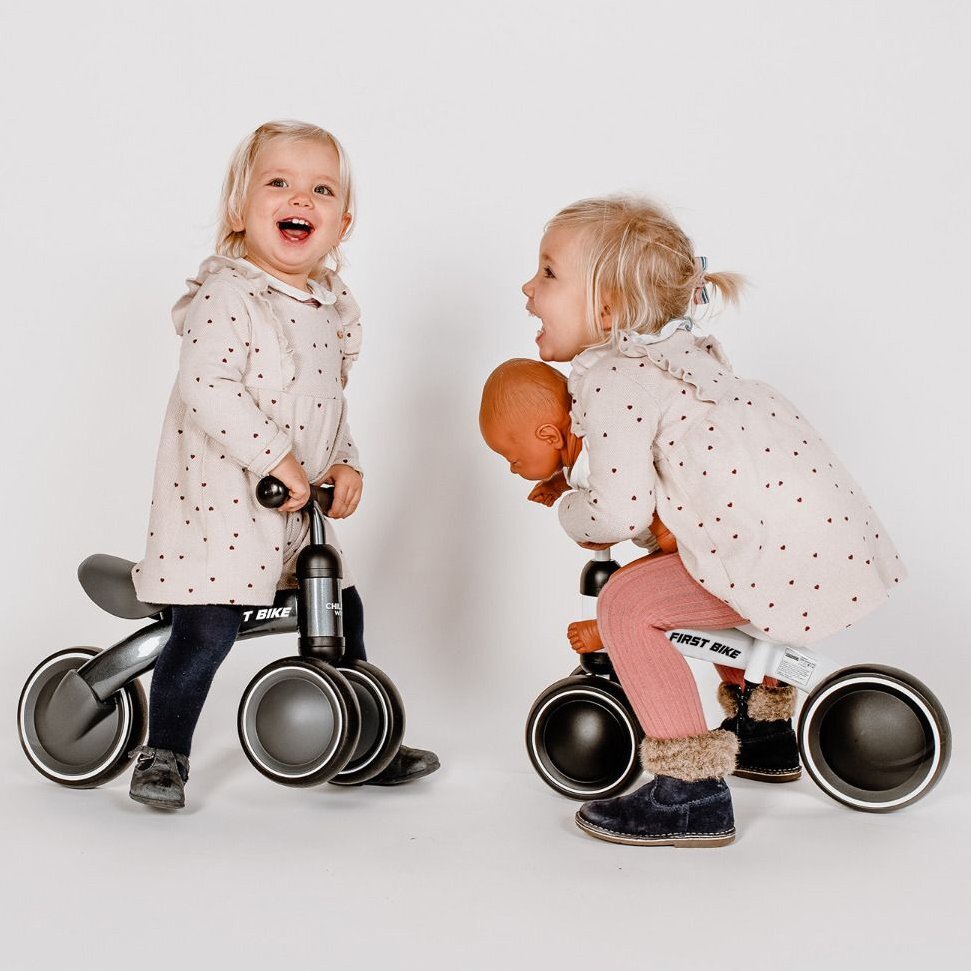 Childhome Tricicleta echilibru copii metal Gri varsta 18-36 luni greutate maxima admisa 15 kg