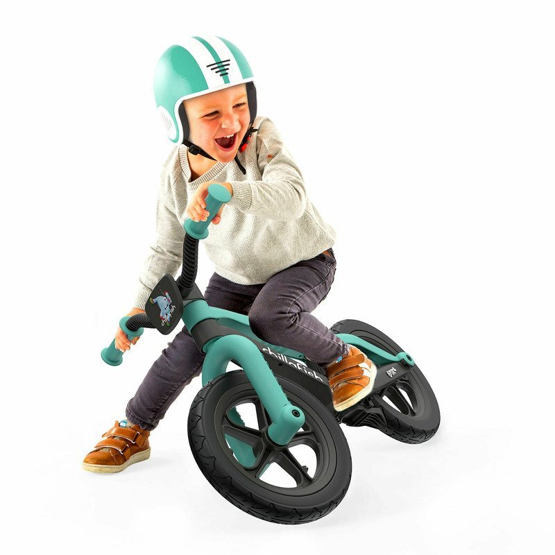 Chillafish Bicicleta copii fara pedale BMXie 02 Mint 12 inch suport pentru picioare si frana integrata varsta 2-5 ani scaun reglabil de la 32 la 39 cm anvelopele RubberSkin