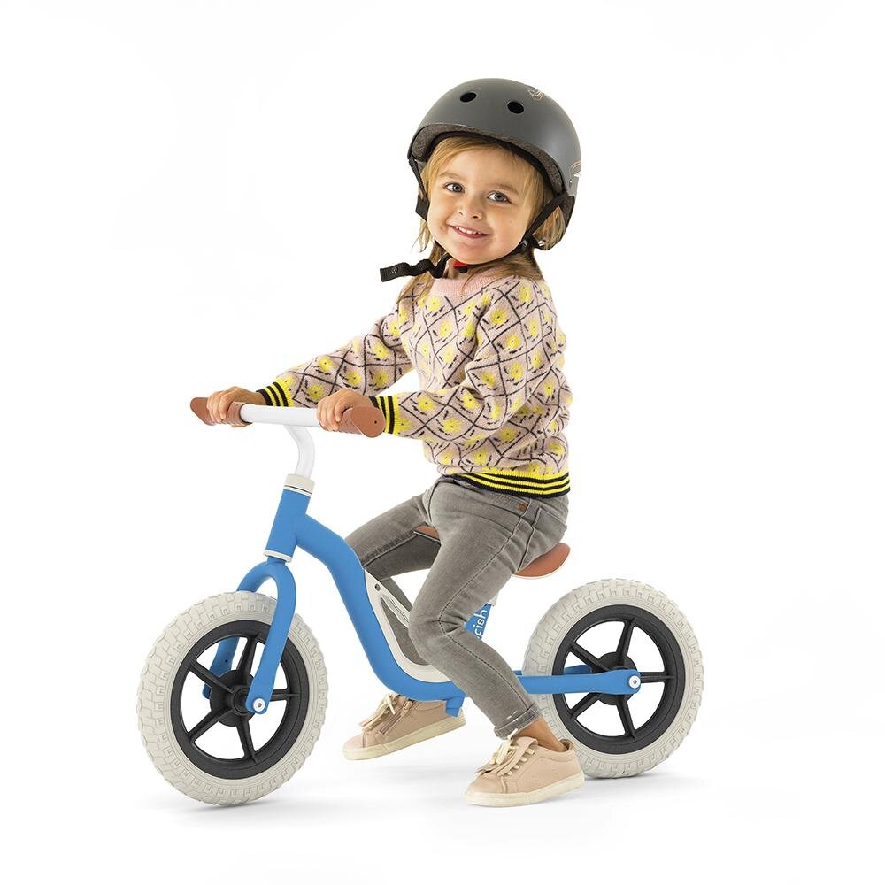 Chillafish Bicicleta de echilibru Charlie Navy Usoara Cu ghidon si sa reglabile Greutate 2.5 Kg Cu roti din spuma EVA 10 inch Pentru 18-48 luni