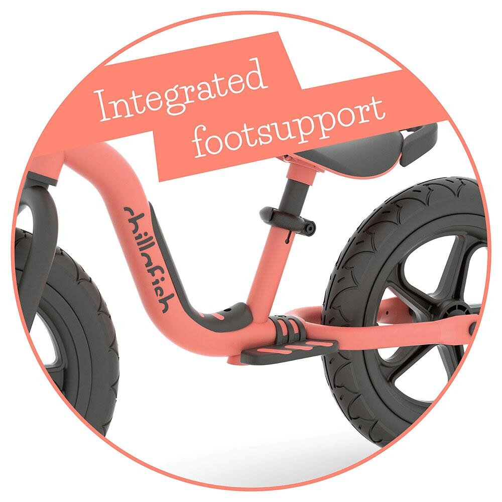Chillafish Bicicleta de echilibru Charlie Sport Flamingo 12 inch reglabila ghidon din spuma suport picioare greutate admisa 35 kg