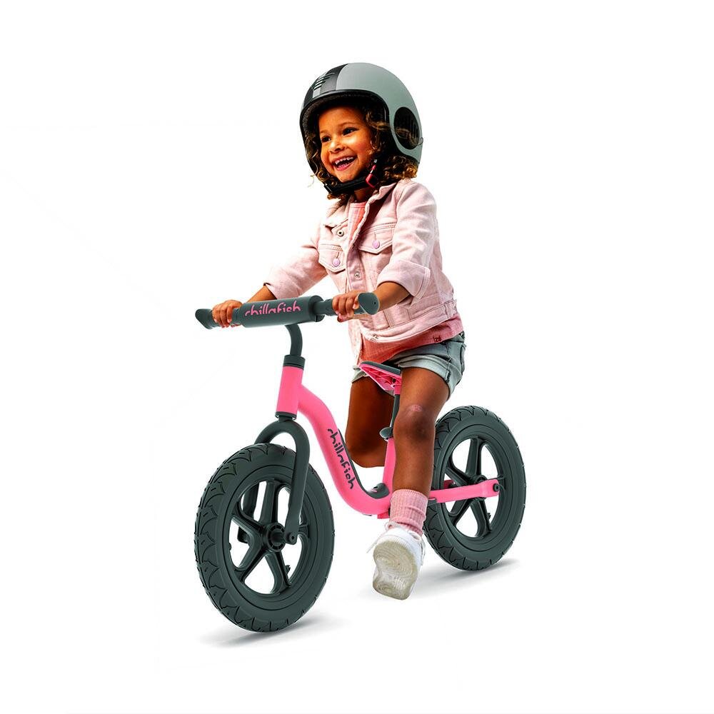 Chillafish Bicicleta de echilibru Charlie Sport Flamingo 12 inch reglabila ghidon din spuma suport picioare greutate admisa 35 kg