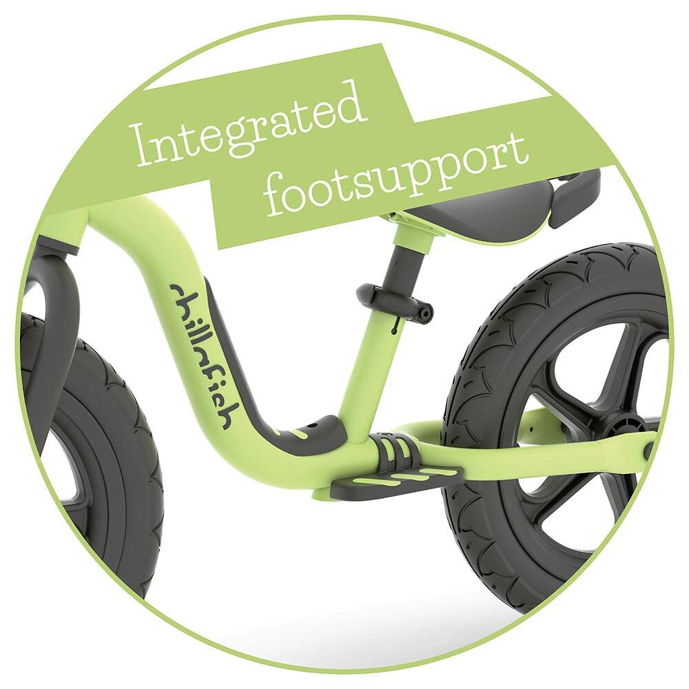 Chillafish Bicicleta de echilibru Charlie Sport Pistachio 12 inch reglabila ghidon din spuma suport picioare greutate admisa 35 kg