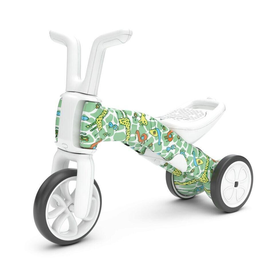 Chillafish Tricicleta pentru copii Bunzi Gidaffiti 2 in 1 transformabila in bicicleta fara pedale scaun usor reglabil roti din cauciuc sintetic spatiu depozitare jucarii greutate admisa 25 kg