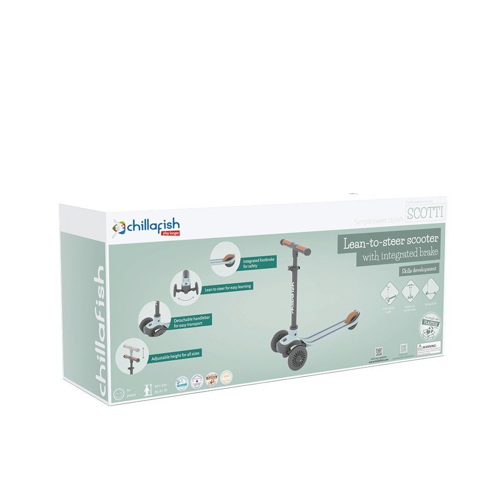 Chillafish Trotineta pentru copii Flexxi Breeze pliabila ghidon reglabil roti ABEC-5 greutate admisa 50 kg