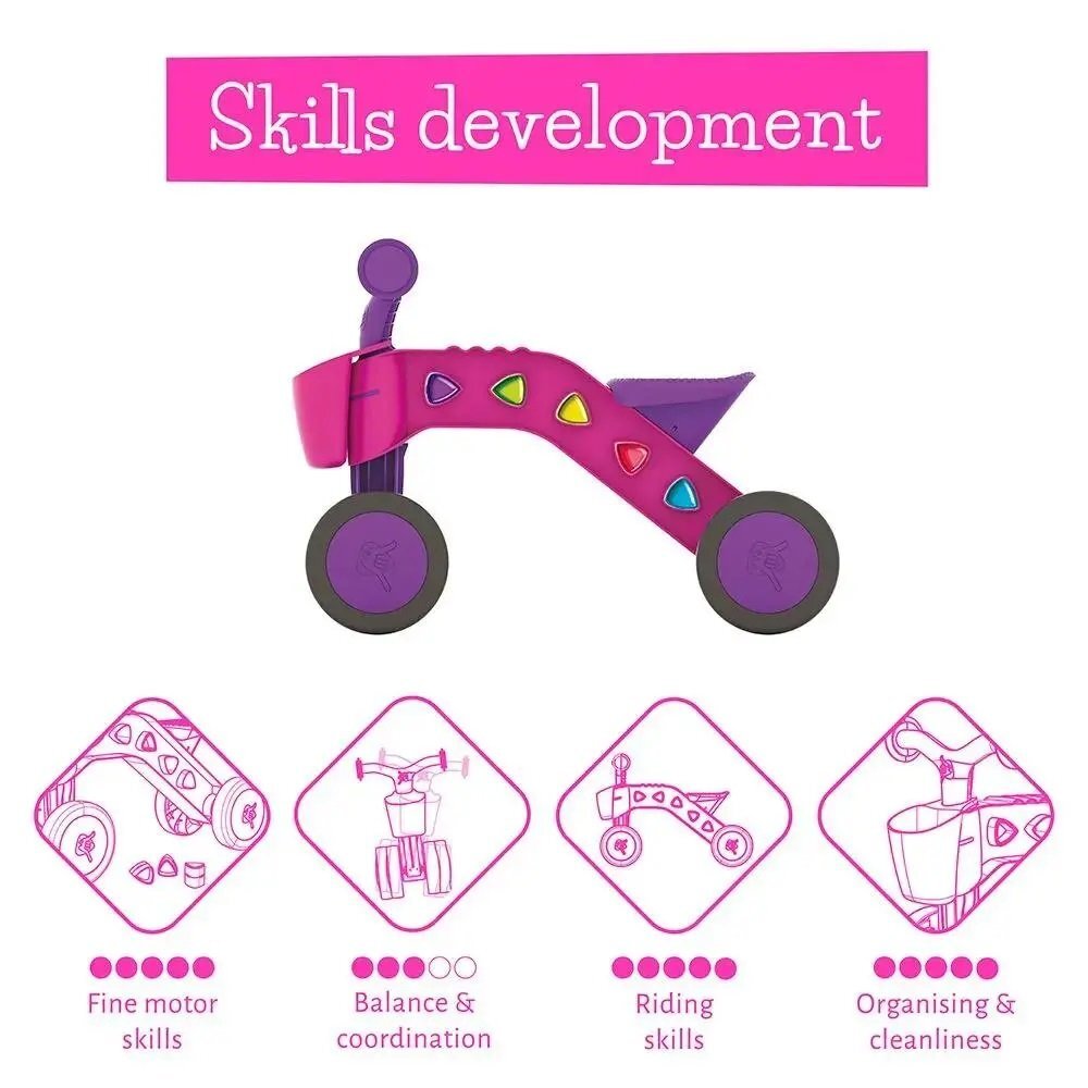 Chillafish Vehicul pentru copii ItsiBitsi Blocks Fuchsia