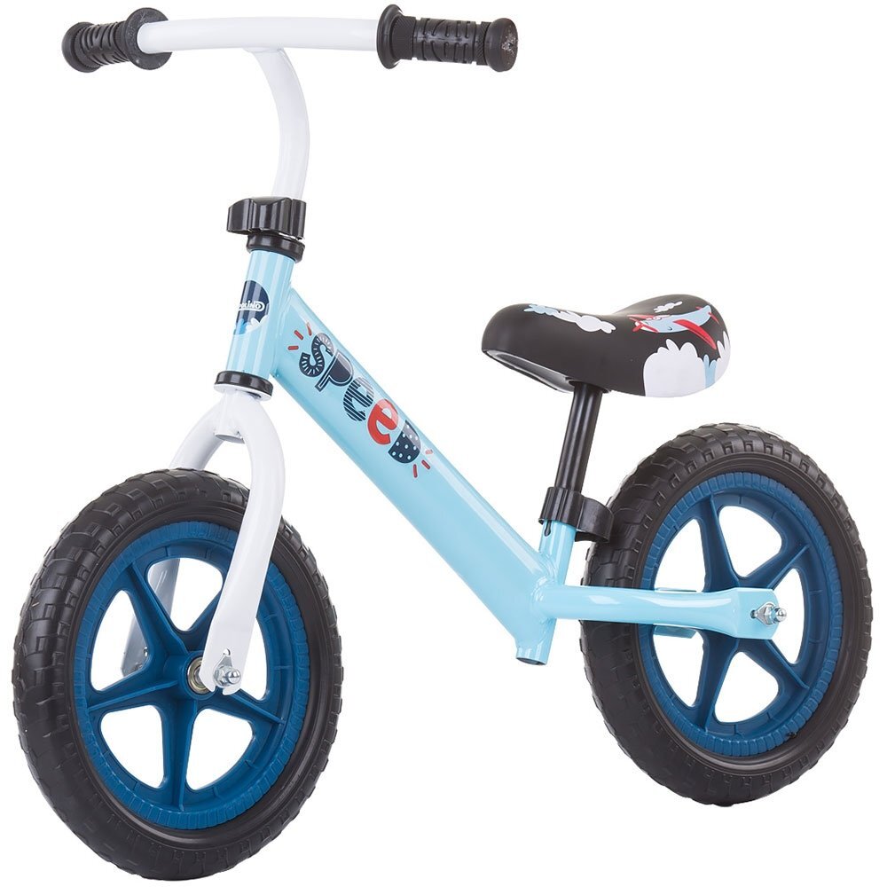 CHIPOLINO Bicicleta copii fara pedale Speed blue 12 inch de la 2 ani pana la greutatea de 30 kg scaun si ghidon reglabile pe inaltime cadru extrem de usor