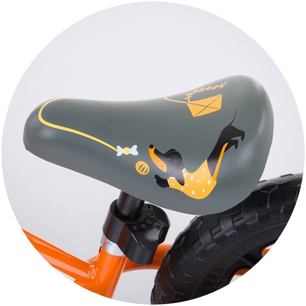 CHIPOLINO Bicicleta copii fara pedale Speed orange 12 inch de la 2 ani pana la greutatea de 30 kg scaun si ghidon reglabile pe inaltime cadru extrem de usor