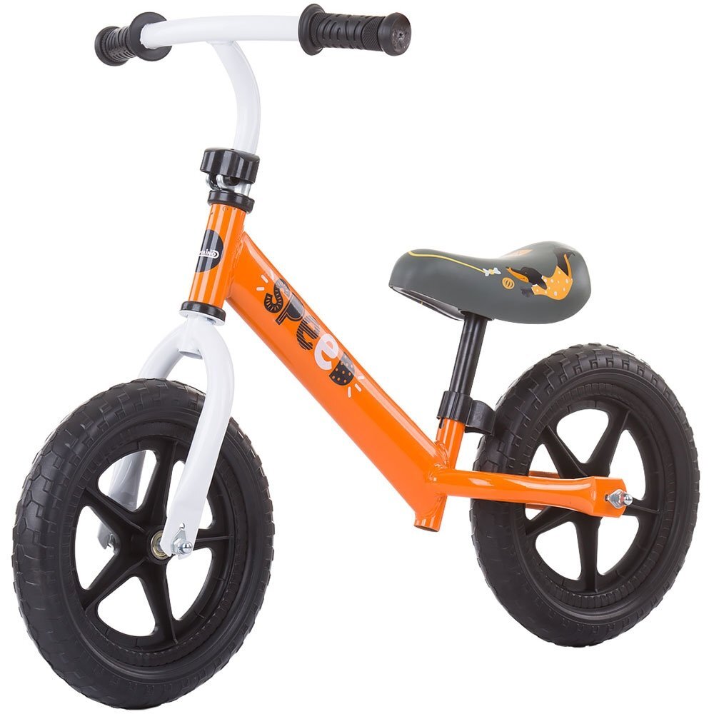 CHIPOLINO Bicicleta copii fara pedale Speed orange 12 inch de la 2 ani pana la greutatea de 30 kg scaun si ghidon reglabile pe inaltime cadru extrem de usor