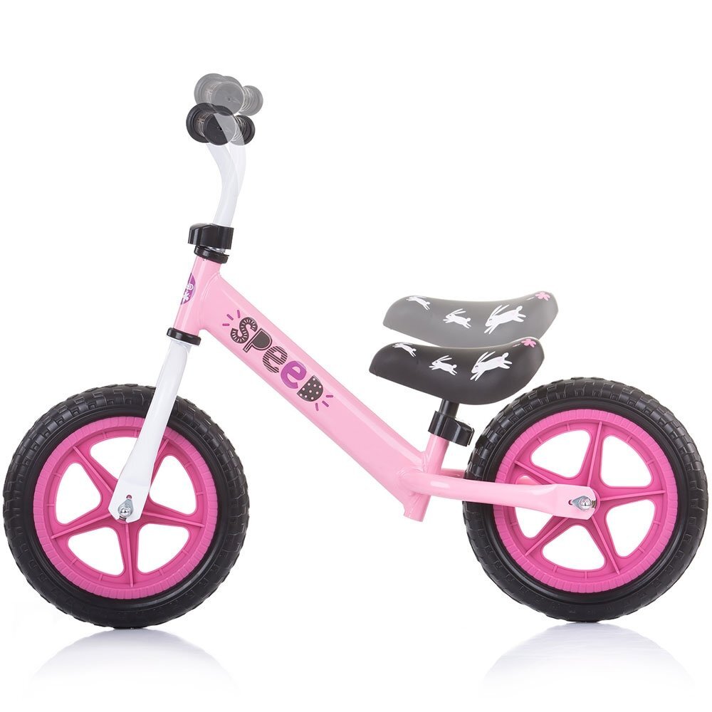 CHIPOLINO Bicicleta copii fara pedale Speed pink 12 inch de la 2 ani pana la greutatea de 30 kg scaun si ghidon reglabile pe inaltime cadru extrem de usor