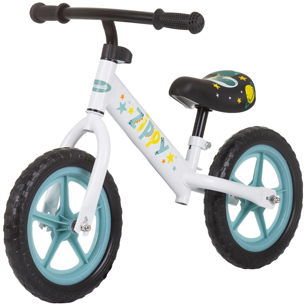 CHIPOLINO Bicicleta pentru copii Zippy Blue fara pedale scaun reglabil manere antiderapante greutate suportata 25 kg varsta 3 ani+