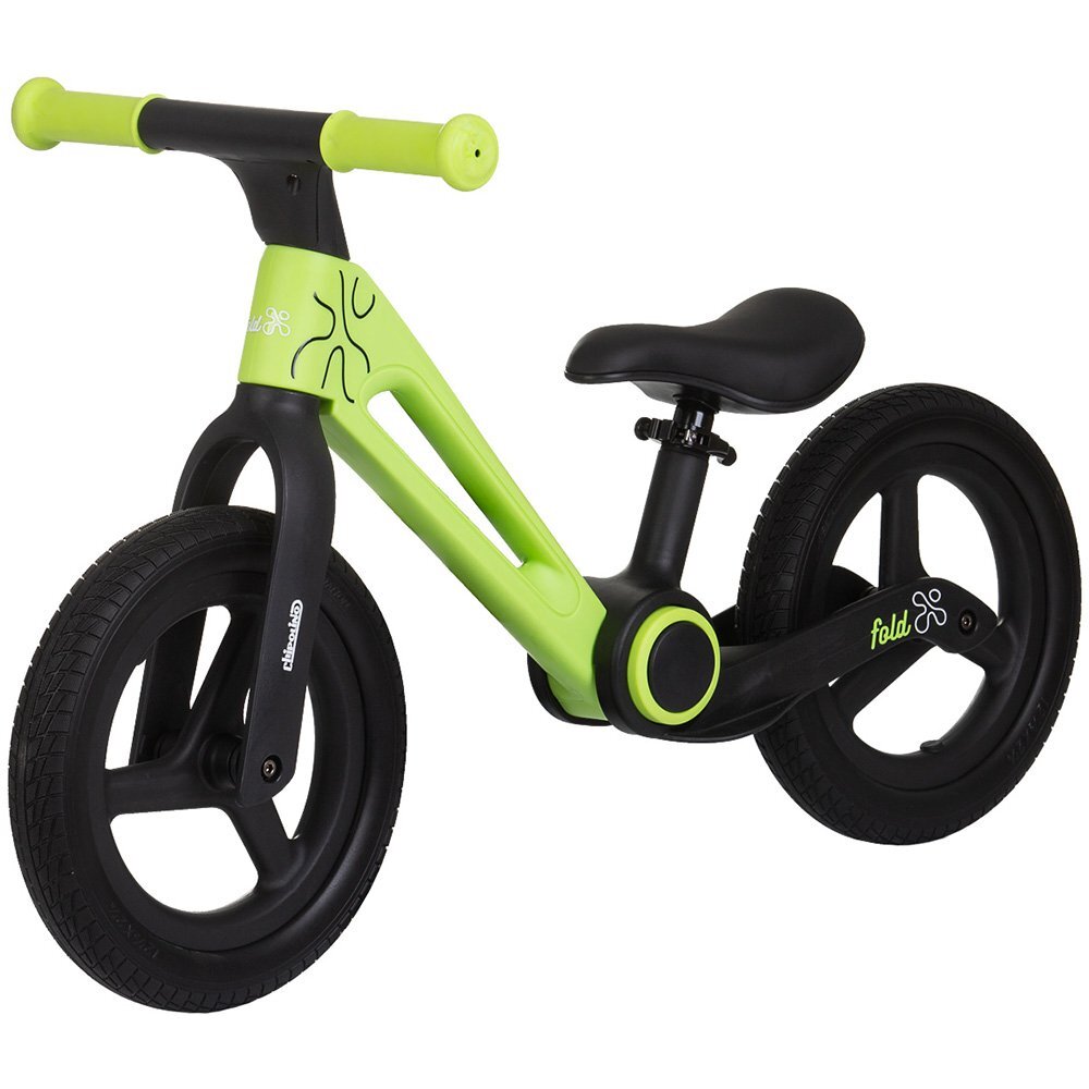 CHIPOLINO Bicicleta pliabila pentru copii Fold X Green fara pedale 12 inch greutate suportata 25 kg scaun reglabil pe inaltime