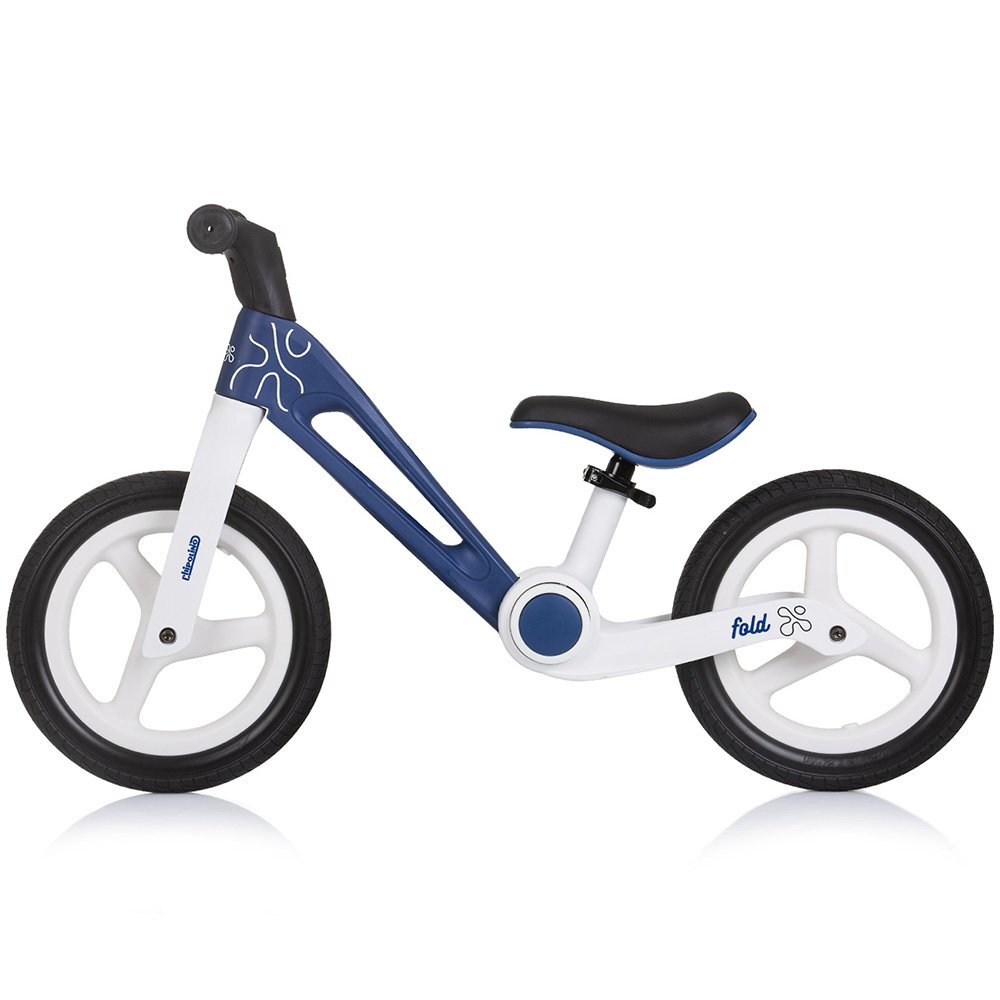 CHIPOLINO Bicicleta pliabila pentru copii Fold X Navy fara pedale 12 inch greutate suportata 25 kg scaun reglabil pe inaltime