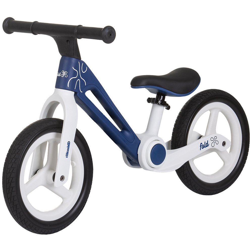 CHIPOLINO Bicicleta pliabila pentru copii Fold X Navy fara pedale 12 inch greutate suportata 25 kg scaun reglabil pe inaltime