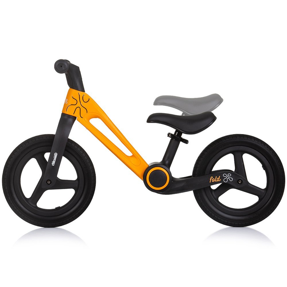 CHIPOLINO Bicicleta pliabila pentru copii Fold X Orange fara pedale 12 inch greutate suportata 25 kg scaun reglabil pe inaltime
