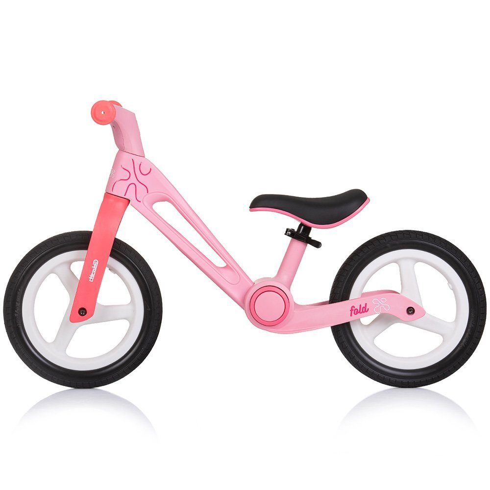 CHIPOLINO Bicicleta pliabila pentru copii Fold X Pink fara pedale 12 inch greutate suportata 25 kg scaun reglabil pe inaltime