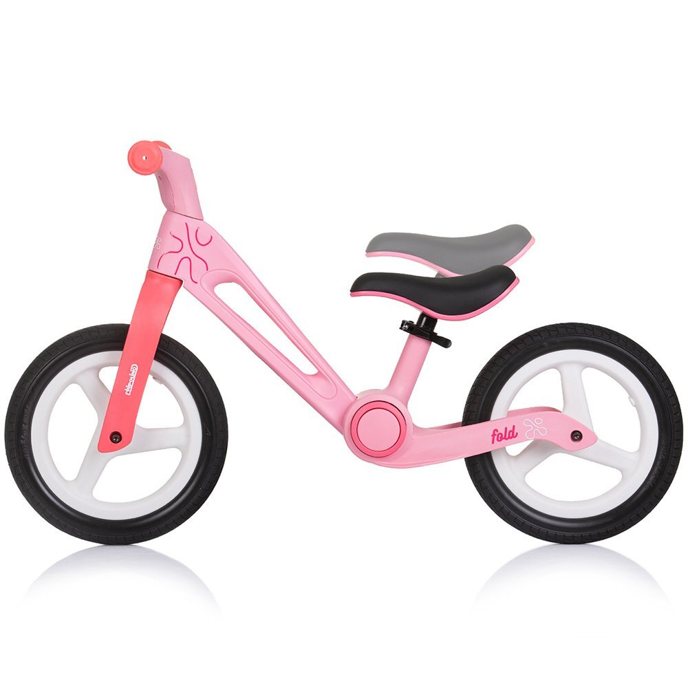 CHIPOLINO Bicicleta pliabila pentru copii Fold X Pink fara pedale 12 inch greutate suportata 25 kg scaun reglabil pe inaltime