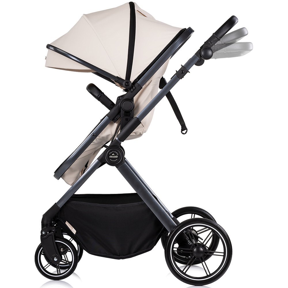 CHIPOLINO Carucior 2 in 1 pentru copii Pearl Cashmere transformabil sezut reversibil bara detasabila roti cu suspensii geanta greutate admisa 22 kg