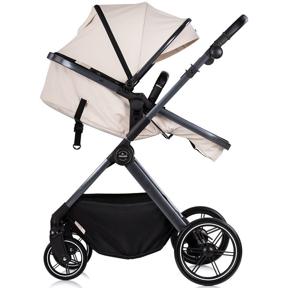 CHIPOLINO Carucior 2 in 1 pentru copii Pearl Cashmere transformabil sezut reversibil bara detasabila roti cu suspensii geanta greutate admisa 22 kg