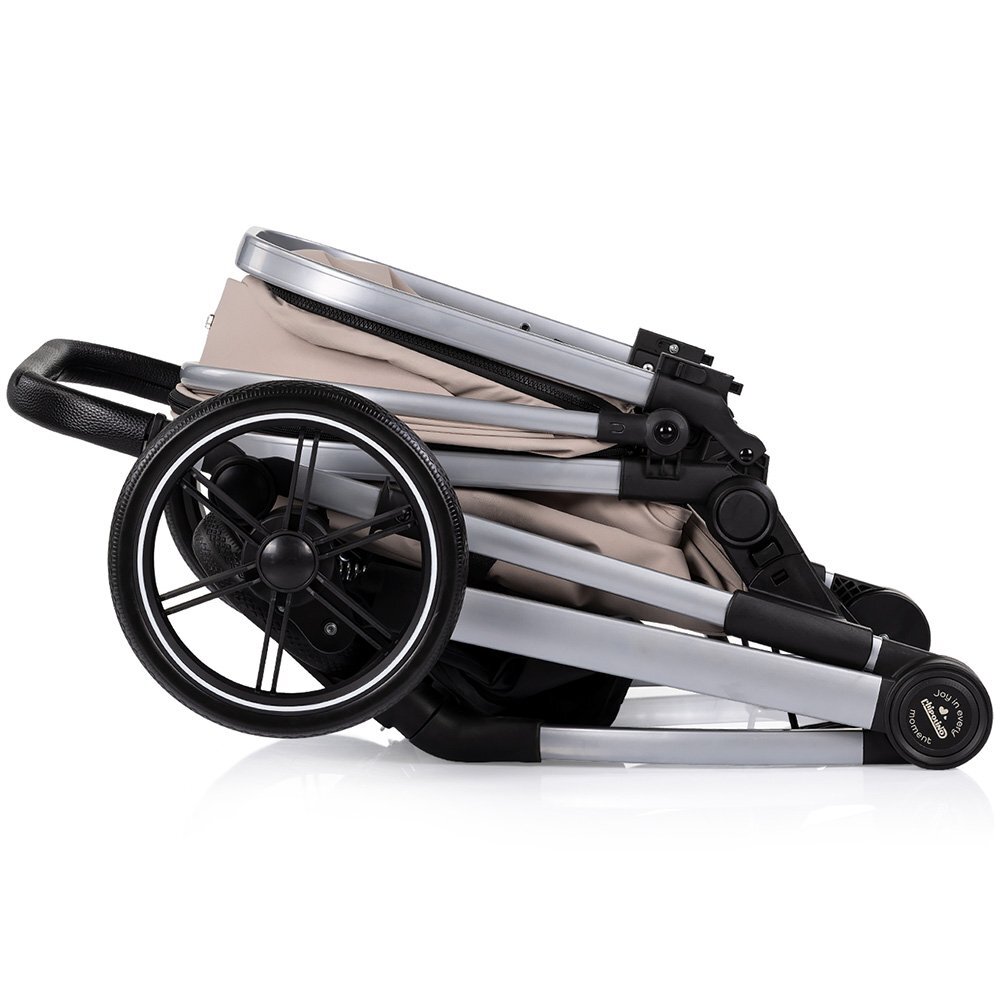 CHIPOLINO Carucior 2 in 1 pentru copii Pearl Latte transformabil sezut reversibil bara detasabila roti cu suspensii geanta greutate admisa 22 kg