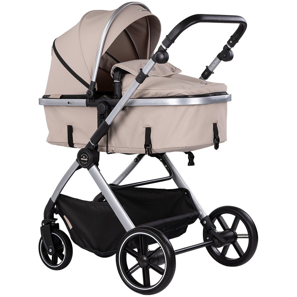 CHIPOLINO Carucior 2 in 1 pentru copii Pearl Latte transformabil sezut reversibil bara detasabila roti cu suspensii geanta greutate admisa 22 kg