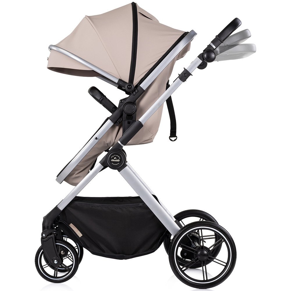 CHIPOLINO Carucior 2 in 1 pentru copii Pearl Latte transformabil sezut reversibil bara detasabila roti cu suspensii geanta greutate admisa 22 kg